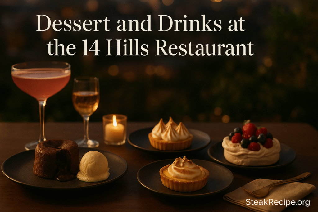 Dessert and drinks at the 14 hills restaurant
