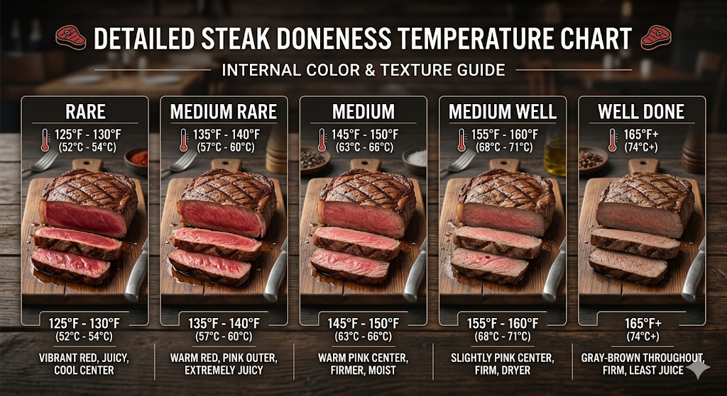 Steak Doneness Temperature Chart