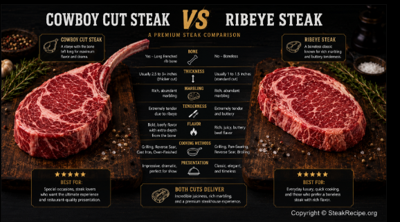 Cowboy Cut Steak vs. Ribeye