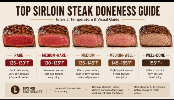 Top Sirloin Steak Temperature Chart