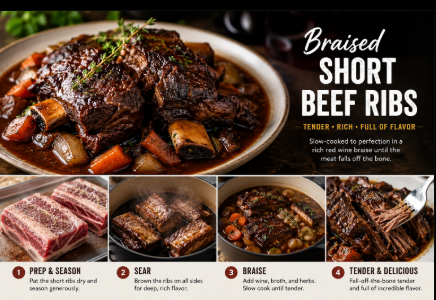 Braised Short Beef Ribs Recipe: Tender & Flavorful
