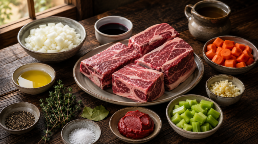 Ingredients for Braised Short Beef Ribs